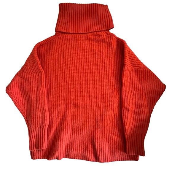 Polo Ralph Lauren Orange Turtleneck sweater - merino wool & cashmere sz Medium - Picture 2 of 3